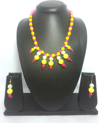 

Kshitij Jewels Alloy Jewel Set(Yellow, Red)