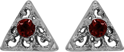 mahi Red Triangle Beauty Crystal Alloy Stud Earring