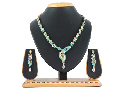 VATSALYA creation Alloy Gold-plated Turquoise Jewellery Set(Pack of 1)