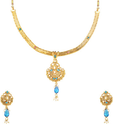 Be You Brass Rhodium Gold Jewellery Set(Pack of 1)