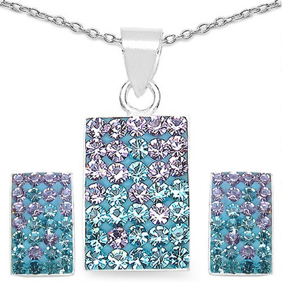 

Johareez Sterling Silver Jewel Set(Blue)