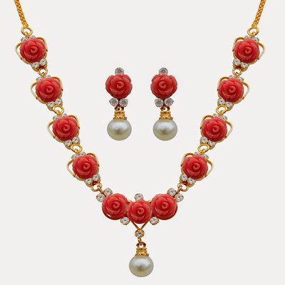 77% OFF on Nisa Pearls & Jewellery Mother of Pearl Jewel Set(Pink) 77% OFF on Nisa Pearls & Jewellery Mother of Pearl Jewel Set(Pink)