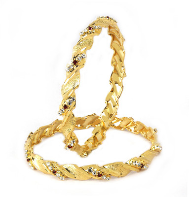 77% OFF on VK Jewels Alloy Yellow Gold Bangle Set(Pack of 2) 77% OFF on VK Jewels Alloy Yellow Gold Bangle Set(Pack of 2)