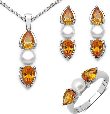

Johareez Sterling Silver Jewel Set(Yellow)