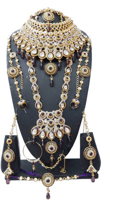 

Shree Bhawani Art Jewellery Alloy Jewel Set(Purple)