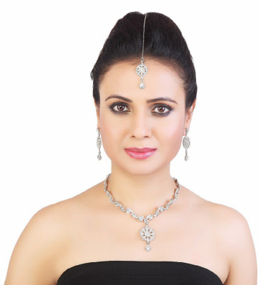 

Ditya Alloy Jewel Set(Silver)