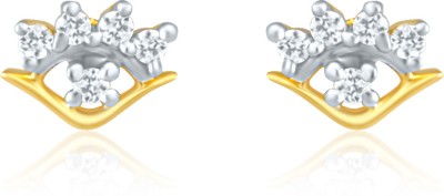 mahi Cubic Zirconia Alloy, Brass Stud Earring