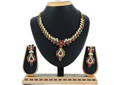 

Vatsalya Creation Alloy Jewel Set(Maroon, Green)