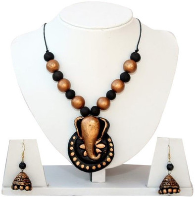 

Sudha Creations Terracotta Jewel Set(Multicolor)