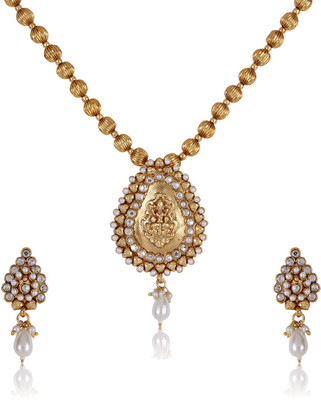 75% OFF on Shining Diva Alloy Jewel Set(White, Gold)