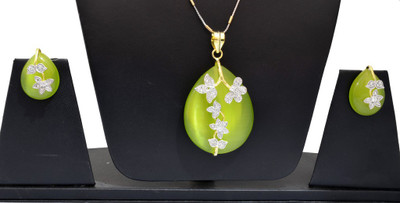 

Swarna Stone Jewel Set(Green)