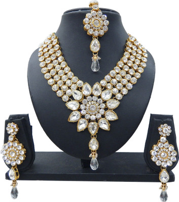 

Shree Bhawani Art Jewellery Alloy Jewel Set(White)