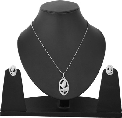 TOUCHSTONE Alloy Rhodium Silver Jewellery Set(Pack of 1)