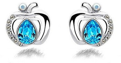 Silver Shoppee Apple Cubic Zirconia, Crystal Alloy Stud Earring