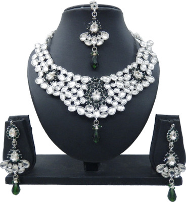 

Shree Bhawani Art Jewellery Alloy Jewel Set(Green)