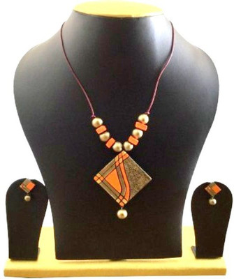 

Sudha Creations Terracotta Jewel Set(Multicolor)