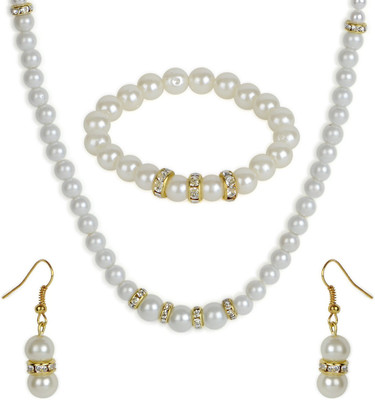 77% OFF on Ethnic Jewels Alloy Jewel Set(White)