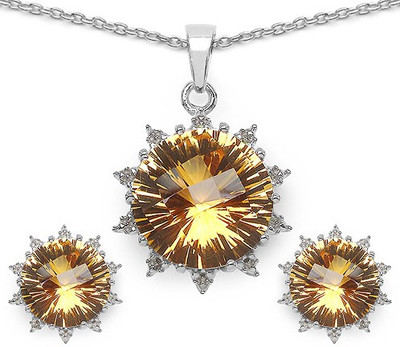 Johareez Sterling Silver Jewel Set(Yellow)