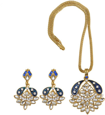 Taj Pearl Alloy Jewel Set(Multicolor)