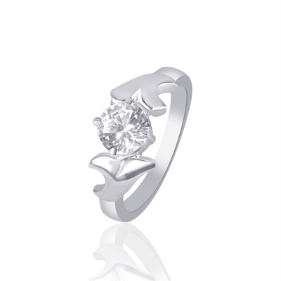 85% OFF on VK Jewels Leafy Solitaire Rhodium Plated Alloy Cubic Zirconia Ring 85% OFF on VK Jewels Leafy Solitaire Rhodium Plated Alloy Cubic Zirconia Ring