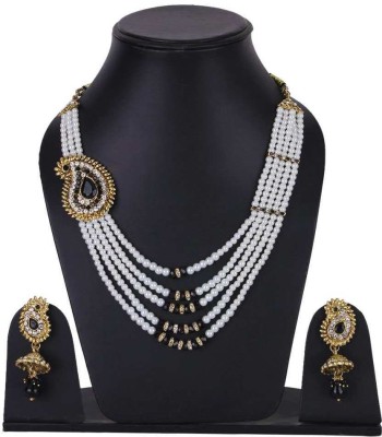 STYYLO FASHION Alloy Gold-plated White, Gold, Black Jewellery Set(Pack of 1)