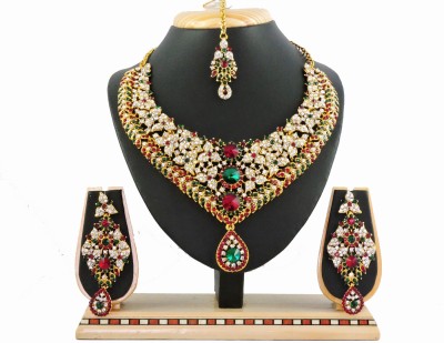 

Vatsalya Creation Alloy Jewel Set(Maroon, Green)