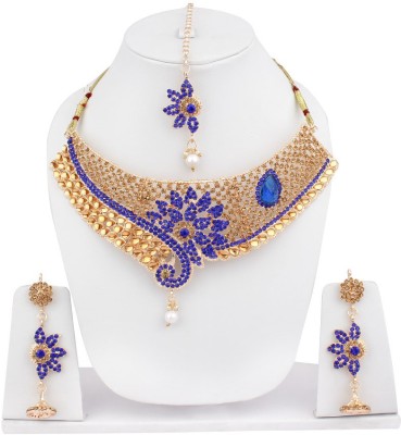 STYYLO FASHION Alloy Gold-plated Blue Jewellery Set(Pack of 1)