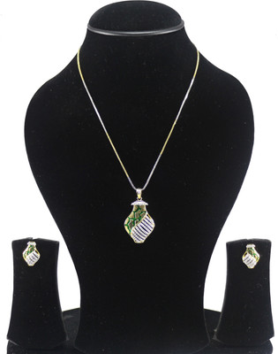 

You Bella Alloy Jewel Set(Green)
