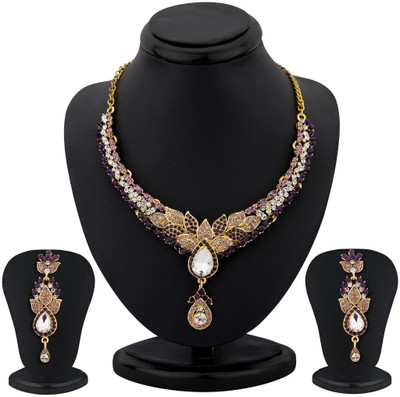 

Sukkhi Zinc Jewel Set(Gold, Purple)