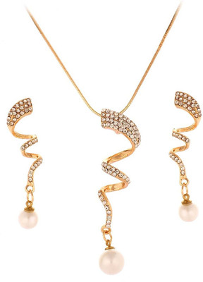 Shining Diva Alloy Gold-plated Multicolor Jewellery Set(Pack of 1)