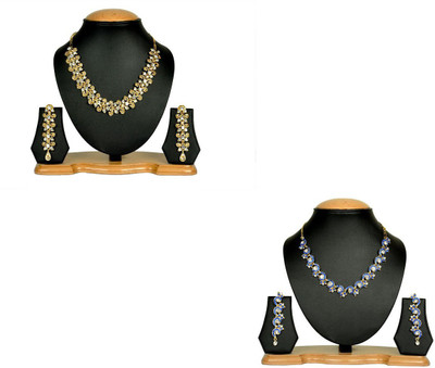 

Rashi Jewellery Alloy Jewel Set(Gold, Blue)