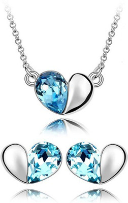 

Silver Shoppee Metal Jewel Set(Blue, Silver)