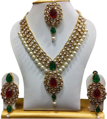 73% OFF on Shining Diva Alloy Jewel Set(Maroon, Green) 73% OFF on Shining Diva Alloy Jewel Set(Maroon, Green)
