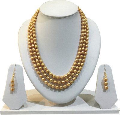 

Sri Kapi Pearls Alloy Jewel Set(Gold)