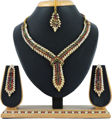

Vatsalya Creation Alloy Jewel Set(Maroon, Green)