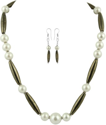 Pearlz Ocean Alloy Silver Multicolor Jewellery Set(Pack of 1)