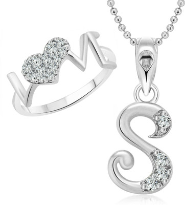 VIGHNAHARTA Alloy Gold-plated Silver Jewellery Set(Pack of 1)