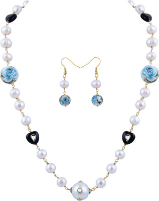 

Pearlz Ocean Alloy Jewel Set(White, Black)