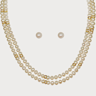 

Nisa Pearls & Jewellery Mother of Pearl Jewel Set(White)