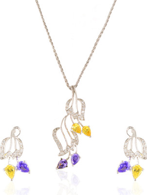 Be You Silver Rhodium Multicolor Jewellery Set(Pack of 1)