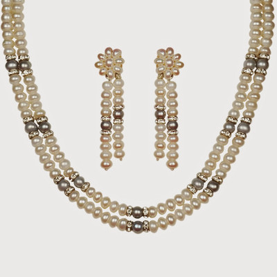 

Nisa Pearls & Jewellery Mother of Pearl Jewel Set(White, Blue)