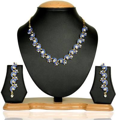 

Rashi Jewellery Alloy Jewel Set(Blue, White)
