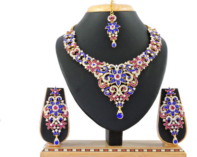

Vatsalya Creation Zinc Jewel Set(Pink, Blue)