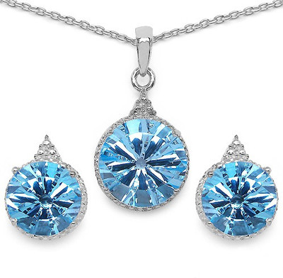 

Johareez Sterling Silver Jewel Set(Blue)