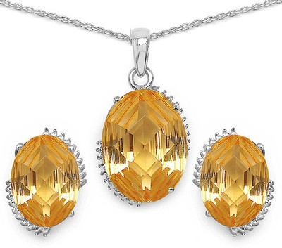 Johareez Sterling Silver Jewel Set(Yellow)