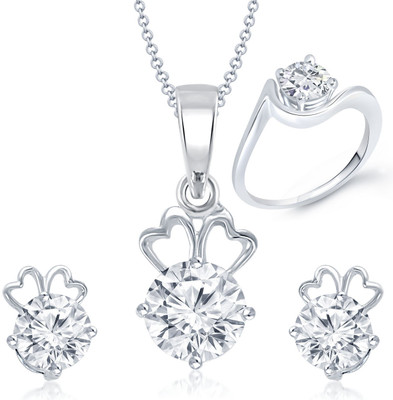 

Meenaz Alloy Jewel Set(Silver)