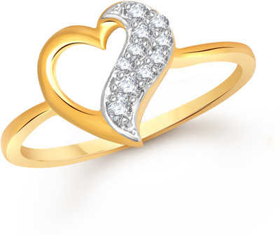 

VK Jewels Open Heart Alloy Cubic Zirconia Gold-plated Plated Ring