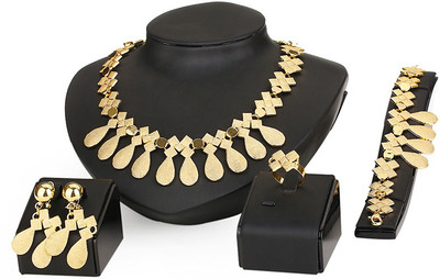 Silver Shoppee Alloy Gold-plated Gold Jewellery Set(Pack of 1)