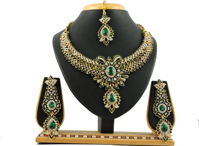 Vatsalya Creation Alloy Jewel Set(Green)