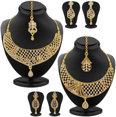 Sukkhi Alloy Gold-plated Gold Jewellery Set(Pack of 1)